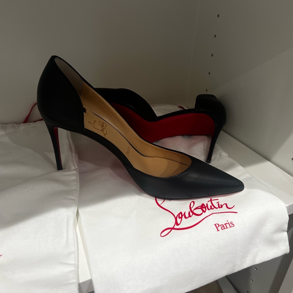 Christian Louboutin Black and Red Heels *worn once*